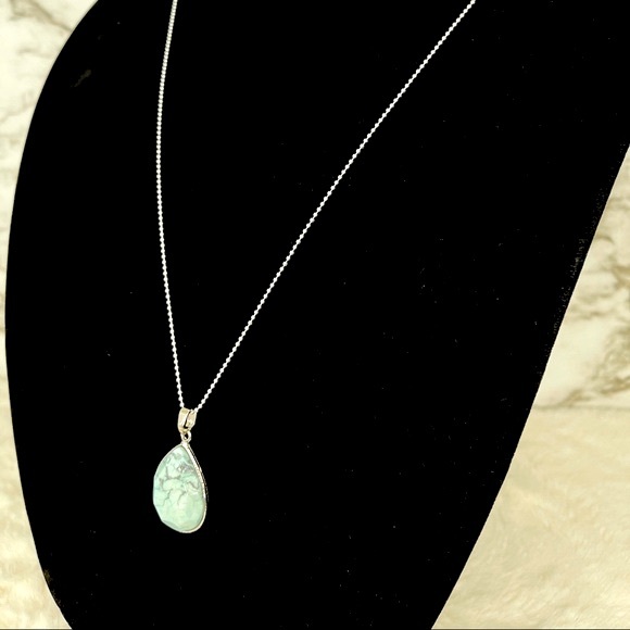 🚫🚫🌸Turquoise Pendant Necklace, Silver/Turquoise🌸 - Picture 3 of 7